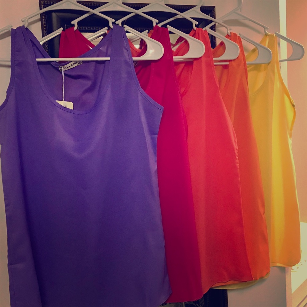 Melon Chiffon, Liva Girl sleeveless tank top, XS